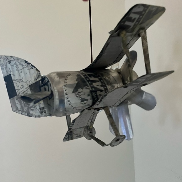 Vintage beer can plane garden decor gift for him - Picture 1 of 5